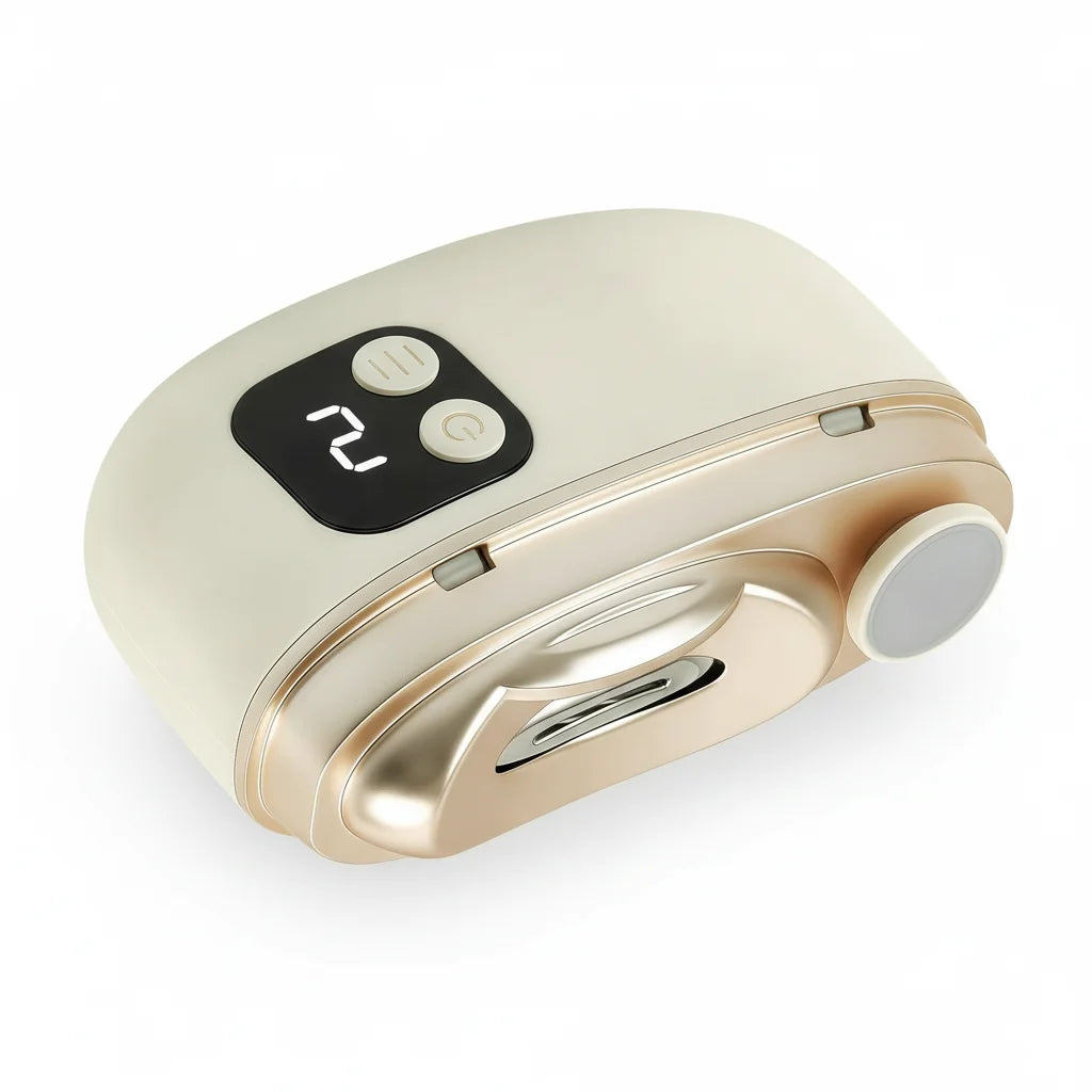 Precision nail trimmer in use on fingernails