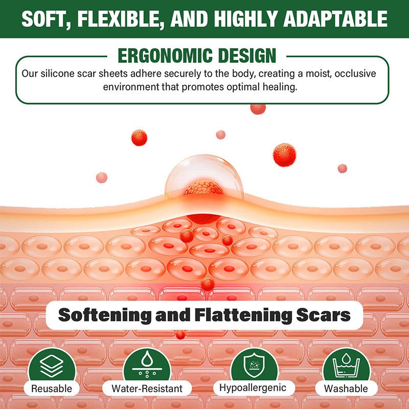 Lumivie Skin Smoothing Silicone Tape application demo pressed flat on skin