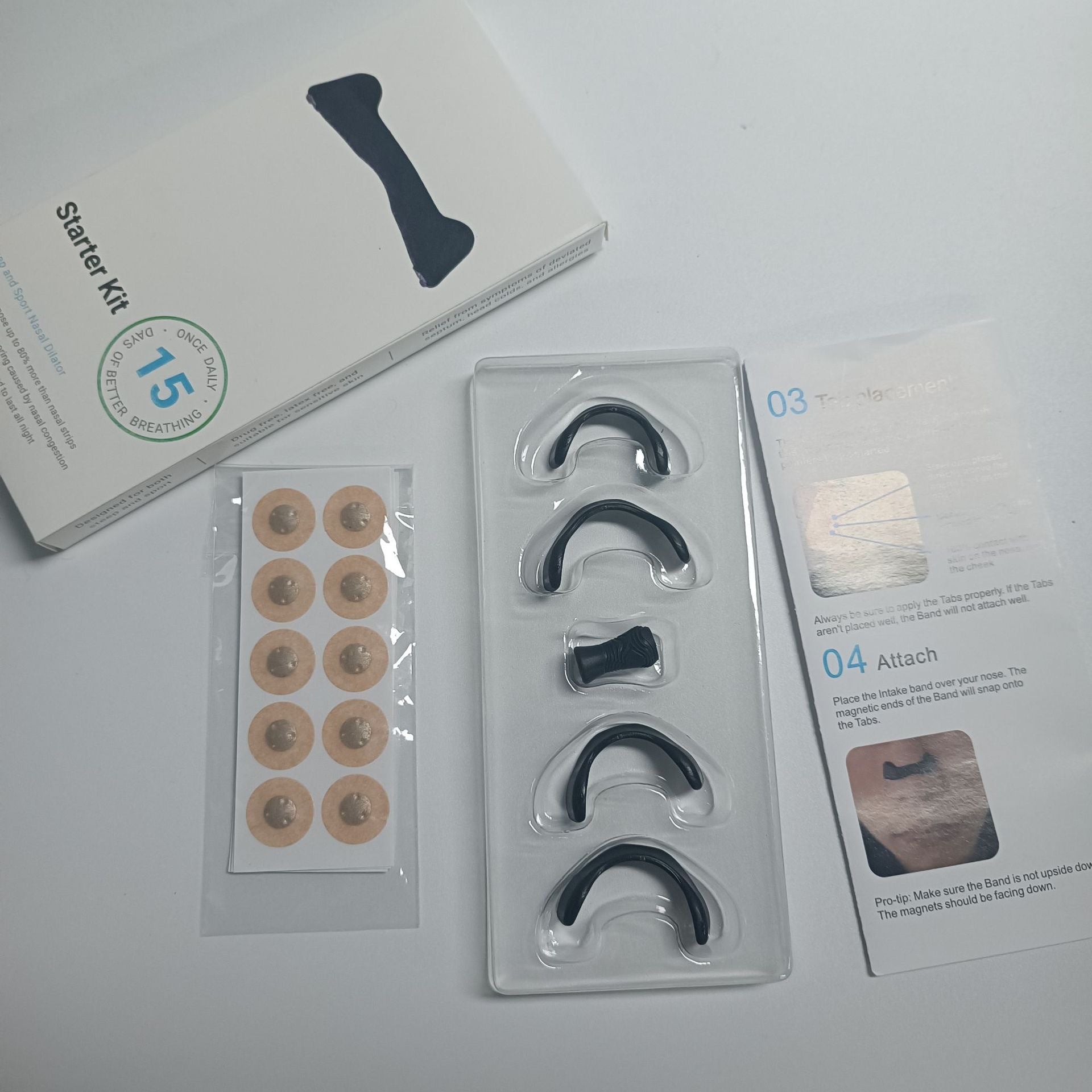 Lumivie Nasal Comfort Strips white and black color options for discreet sleep wear